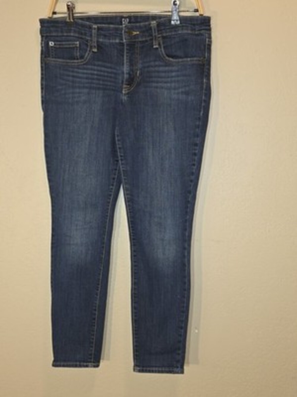 GAP Dark Wash Blue Denim Women's Skinny Jeans Stretch 5-Pocket size 28 Regular